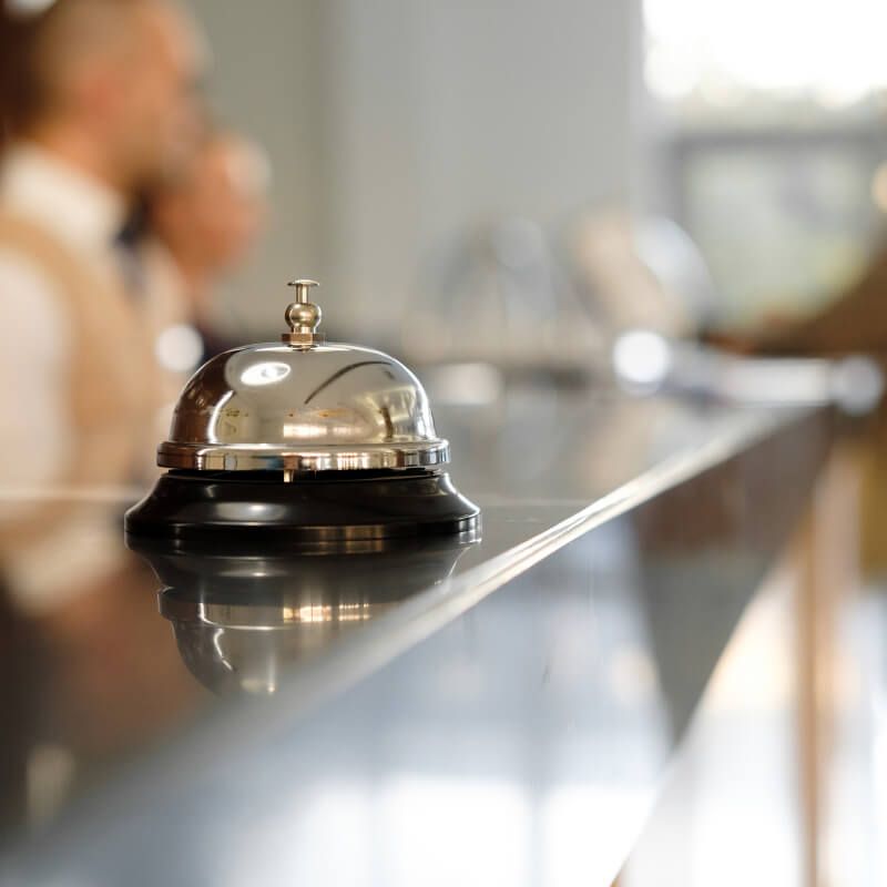 Services bell at Crowne Plaza hotel, showcasing the excellent service and accommodation, right for extended stay Downtown Orlando