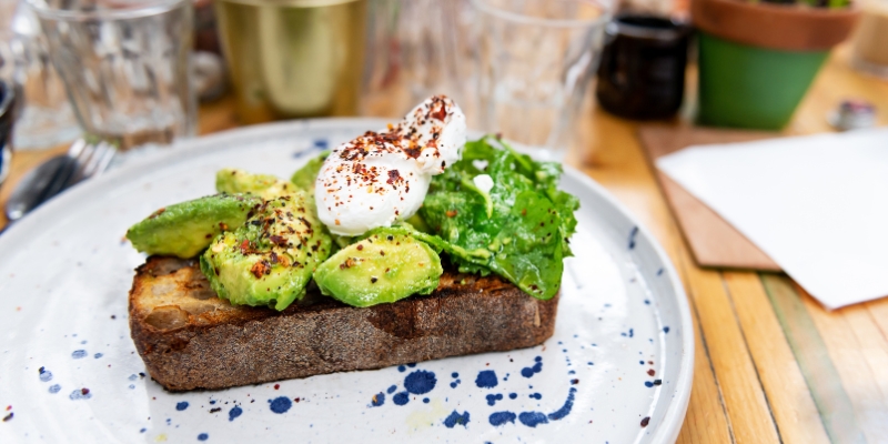 Avocado toast served featured in Unique Dining Experiences at East End Market, Orlando.